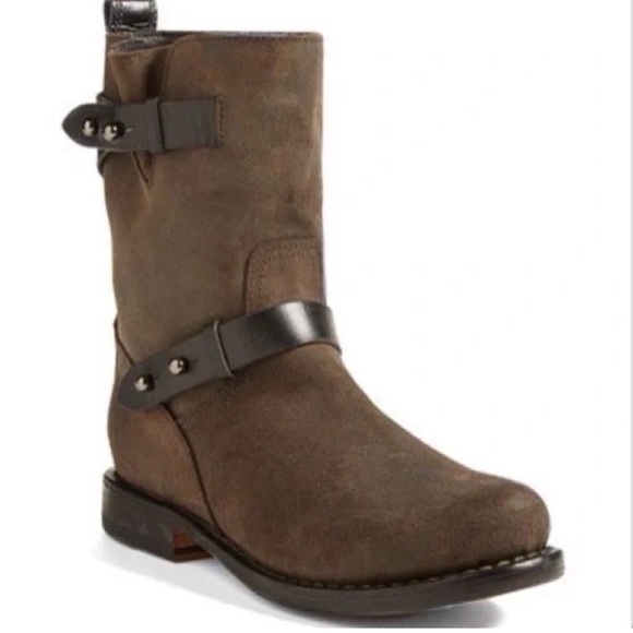 rag & bone waxed calfskin moto boots size 9 39 - Picture 3 of 11